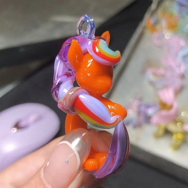 My Little Pony Sunset Shimmer Glass Ring – Handmade Unicorn Statement Jewelry