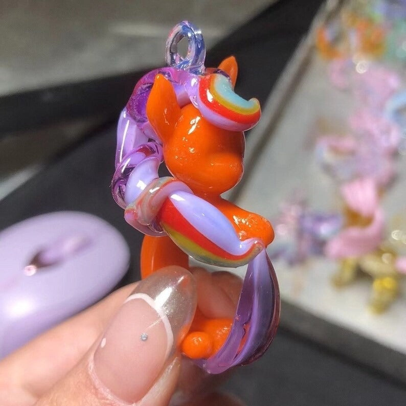 My Little Pony Sunset Shimmer Glass Ring – Handmade Unicorn Statement Jewelry