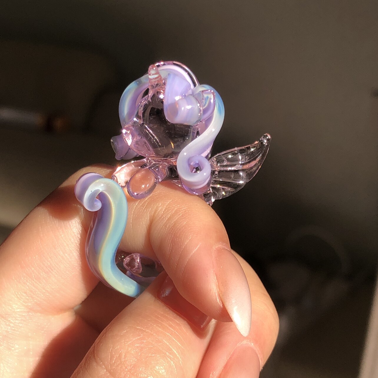 My Little Pony Flurry Heart Ring – Pink Crystal Princess Statement Jewelry for Ring Girls