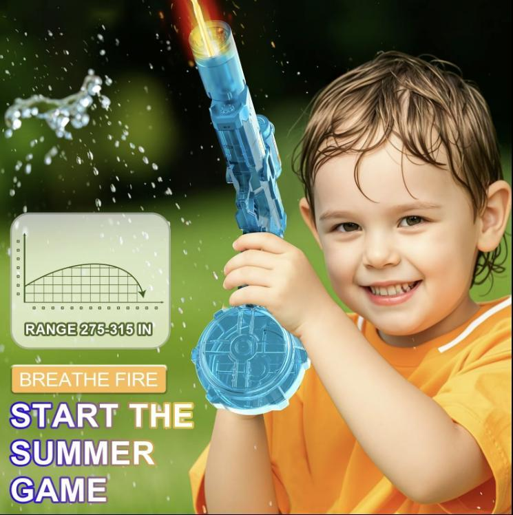 Ultimate Electric Water Gun, 320cc High Capacity, 32FT Range, Automatic Squirt Gun with Glowing Muzzle for Adults & Kids