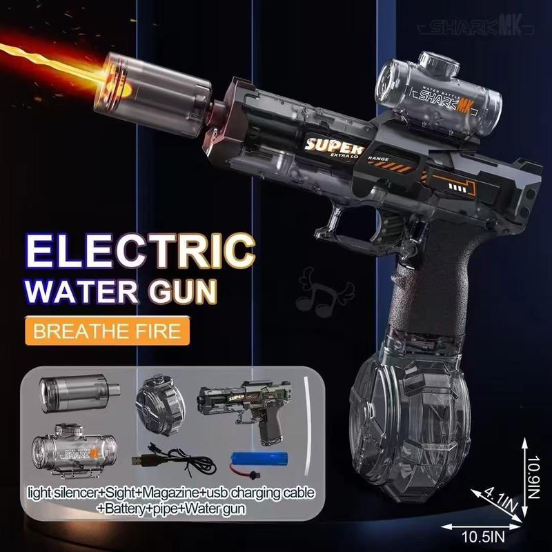 Ultimate Electric Water Gun, 320cc High Capacity, 32FT Range, Automatic Squirt Gun with Glowing Muzzle for Adults & Kids