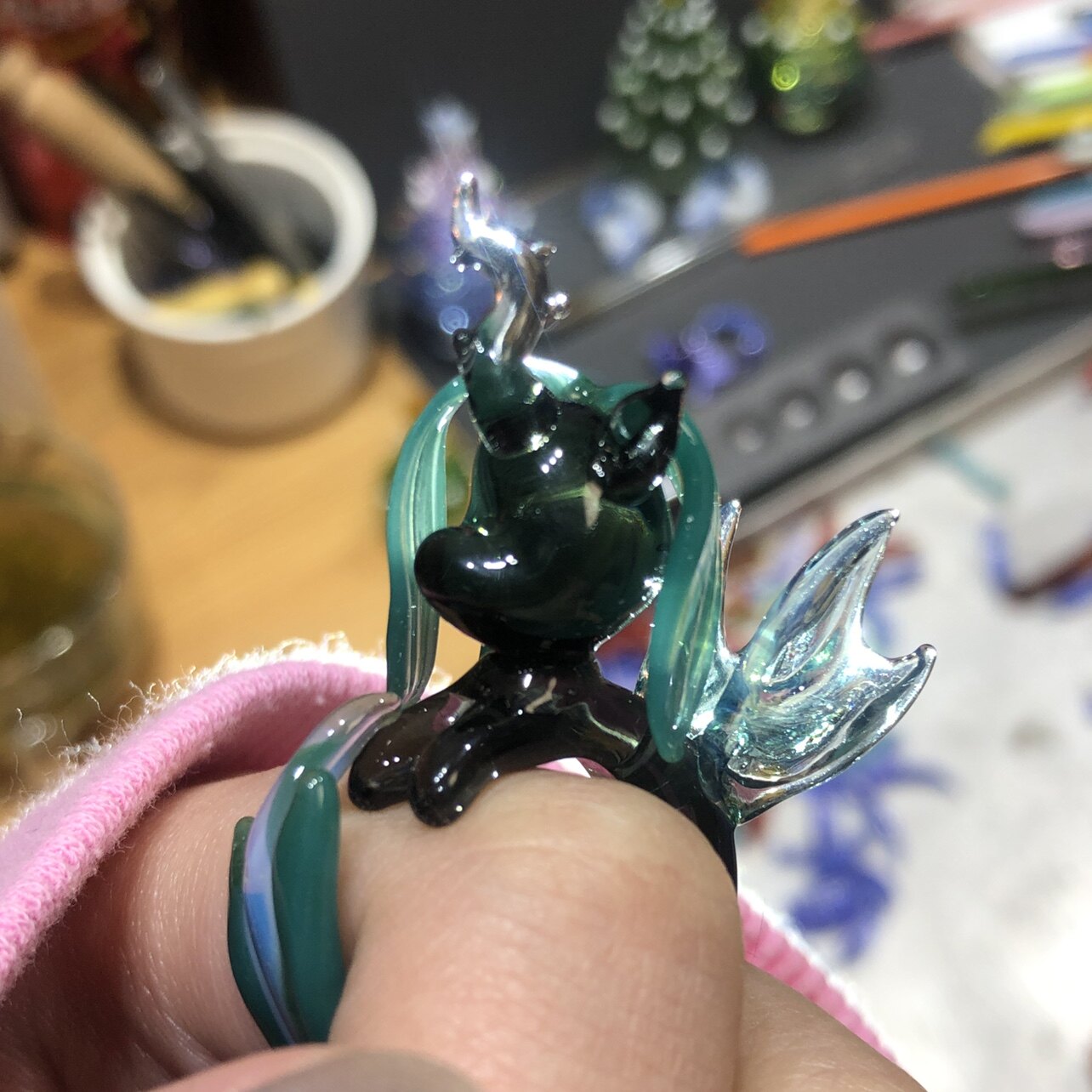 My Little Pony Queen Chrysalis Ring – Dark Changeling Queen Statement Jewelry