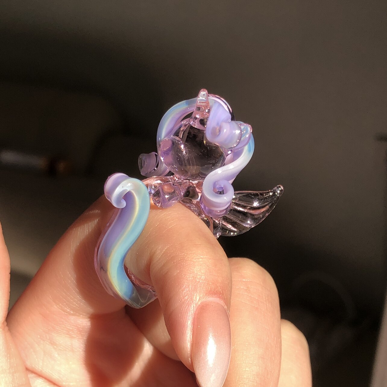 My Little Pony Flurry Heart Ring – Pink Crystal Princess Statement Jewelry for Ring Girls